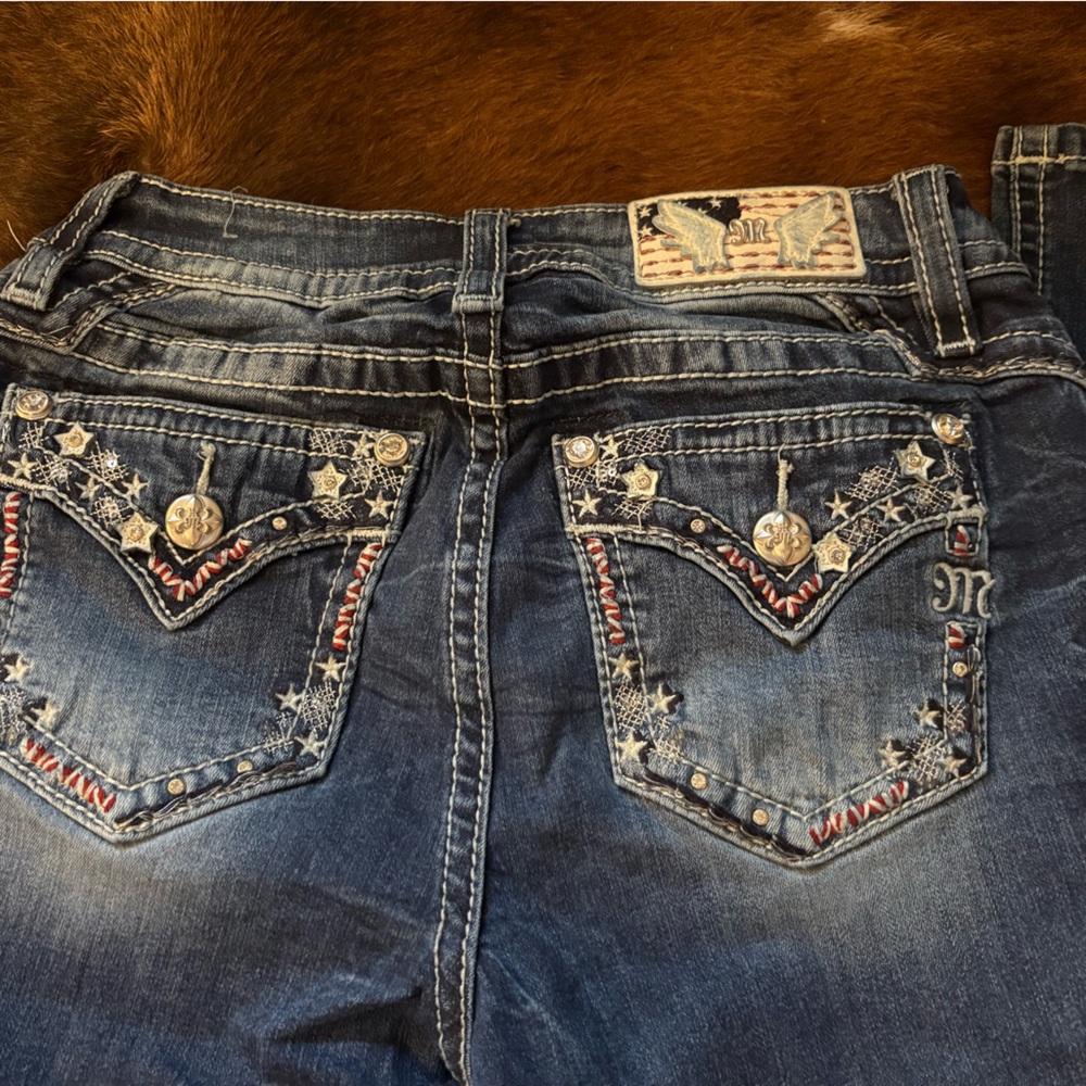 Miss me Embellished Blue Jeans